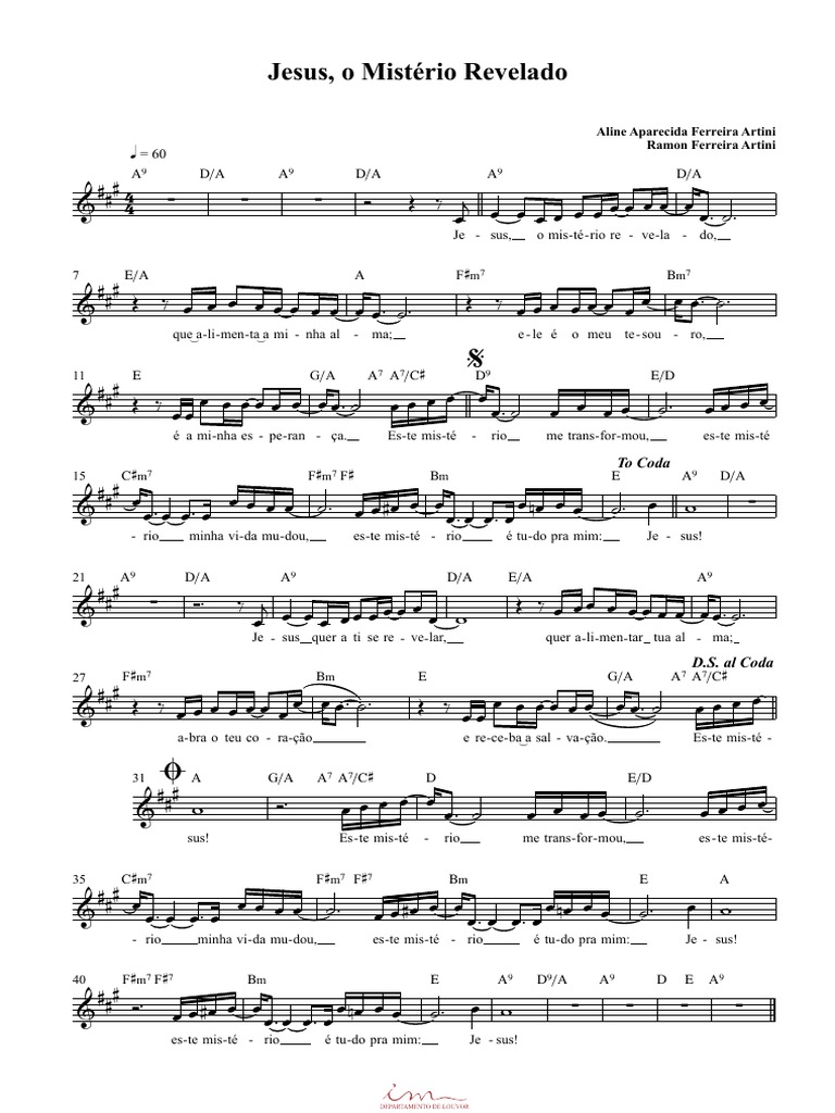 Jesus, o Mistério Revelado - Melodia | PDF