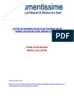 Modele de Lettre de Demande de Remise Gracieuse D'une Amende Majorée