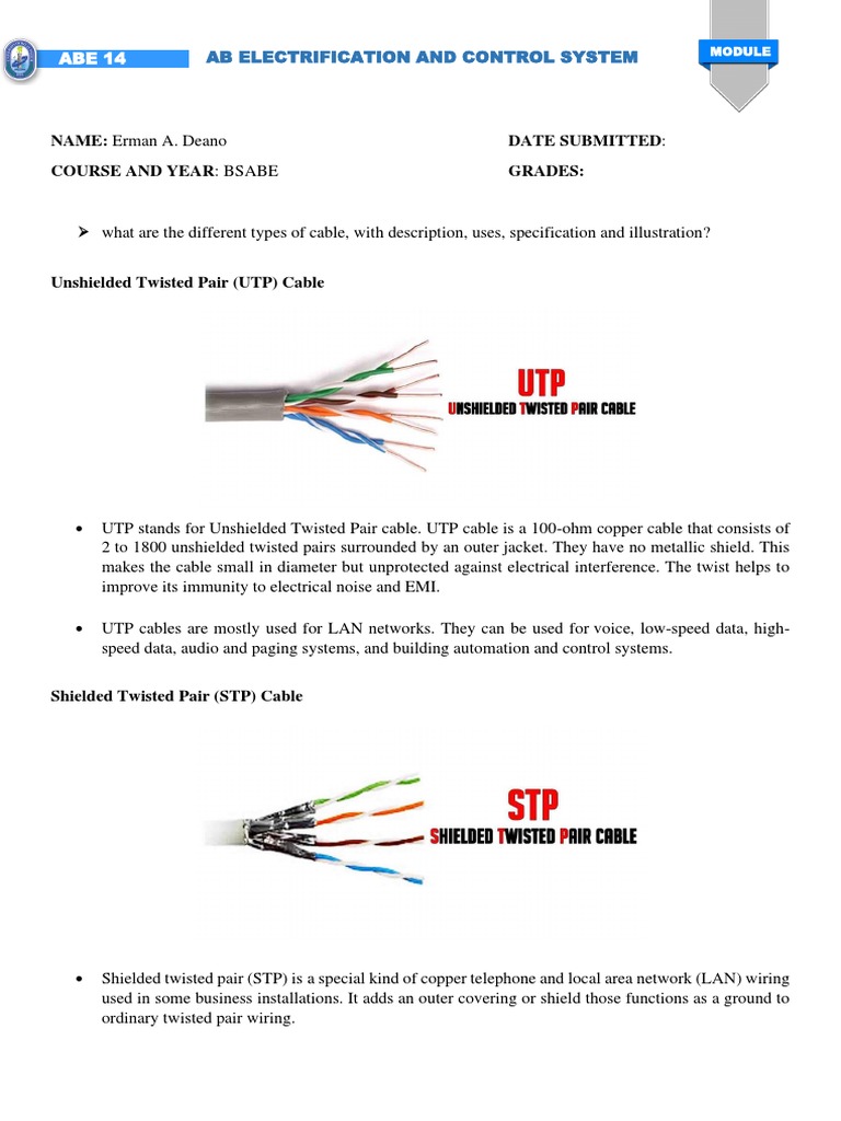 Cable Types & Electrical Accessories Guide | PDF | Electrical Connector ...