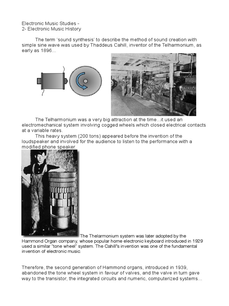2 Electronic Music History PDF Synthesizer Electronic Music