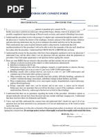 Endoscopy Consent Form en