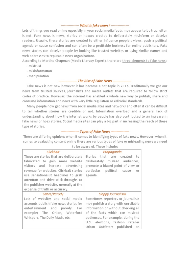 Ict - Fake News | PDF | News | Mass Media