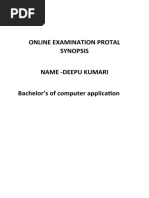 Online Examination Protal Synopsis