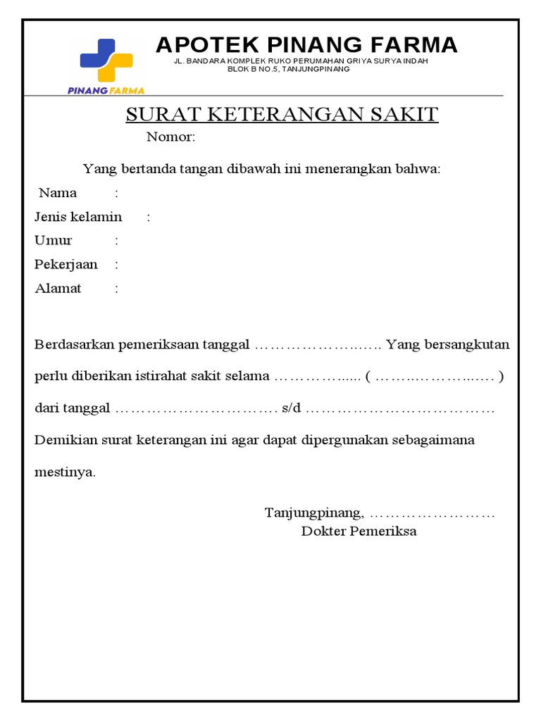 Surat Sakit PDF