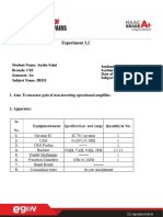 Anshu Saini BEEE 3.2 Non-Inverting Amplifier Worksheet