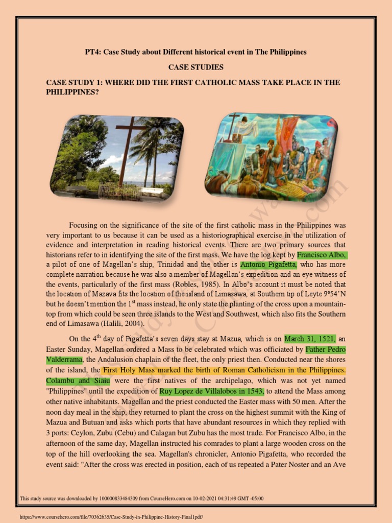 First Catholic Mass in Limasawa, PH | PDF | Philippines