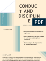 Conduct and Discipline
