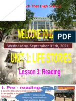 Unit 1 Life Stories Lesson 3 Reading