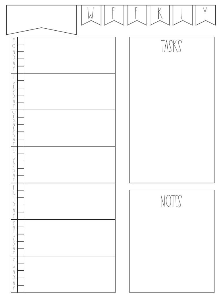 Monday - Sunday - Printable | PDF