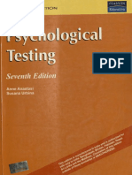 Anastasi, A. & Urbina, S. (1997) - Psychological Testing. (7th Ed.)
