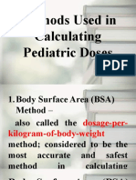 Methods Used in Calculating Pediatric Doses