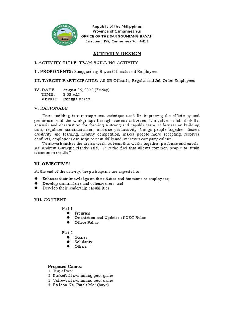 activity-design-for-team-building-pdf