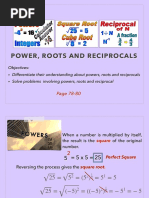 Powers, Roots and Reciprocal 2