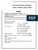 scheme of month for April(playgroup)