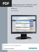 Service & Support: Configuration of An S7-300 CPU As DP Slave To A CP 342-5 As DP Master