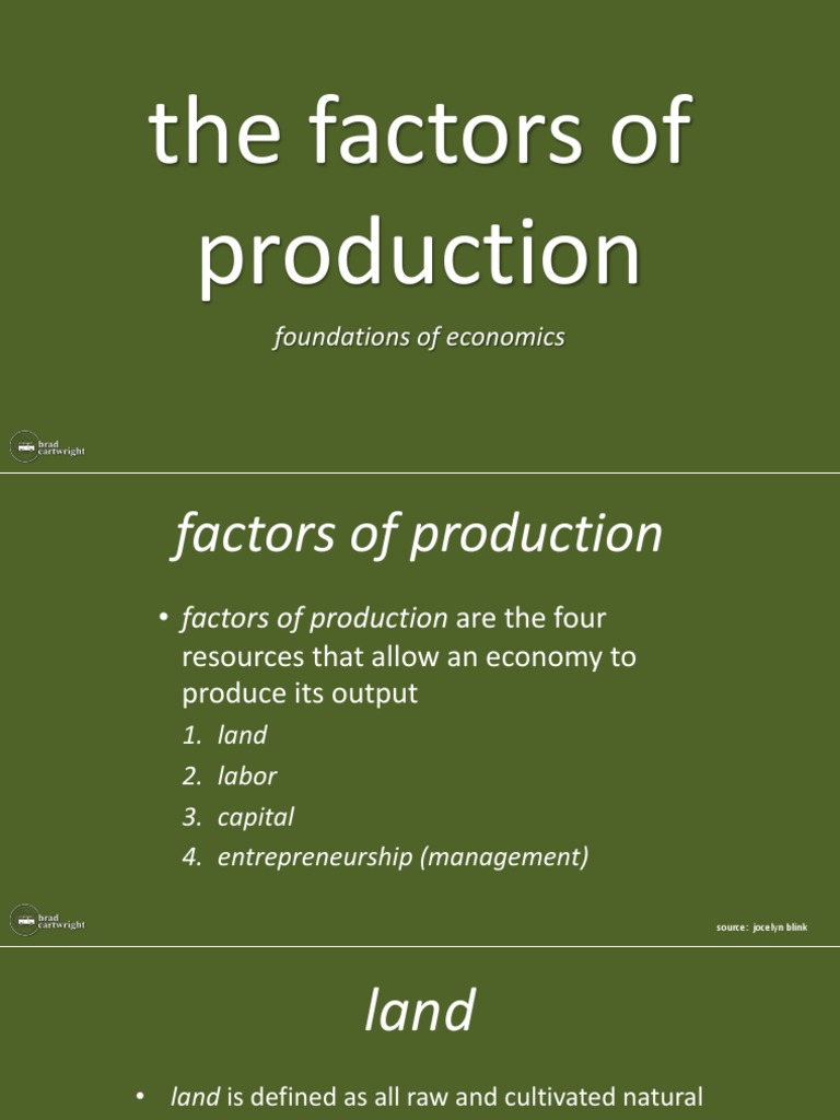 The Factors of Production | PDF