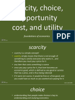 Scarcity, Choice, Opportunity Cost, and Utility: Foundations of Economics