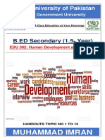 Virtual University Pakistan B.Ed Course on Human Development