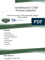 A Flexible Method For COBIT 2019 Process Selection: André Fernandes, Rafael Almeida, Miguel Mira Da Silva
