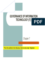 GOVERNANCE OF IT THROUGH STRATEGY AND PERFORMANCE