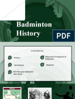 Badminton's history and development