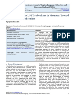 Understanding The LGBT Subculture in Vietnam: Toward Theories of Cultural Studies