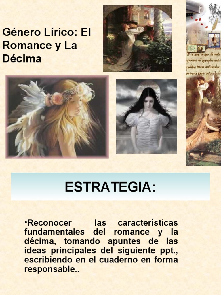 Características del Romance y Décima | PDF | Rima