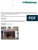 Property Report: 104 Green Lanes, London, N16 9EH Size: 407 - 407 SQ - FT Tenure