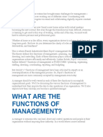 Functions of Management - Theories & Principles Report