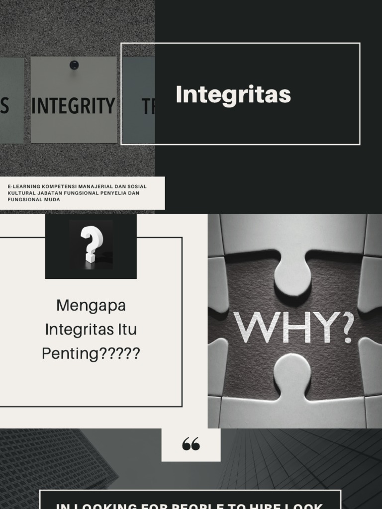 Pentingnya Integritas di Tempat Kerja | PDF