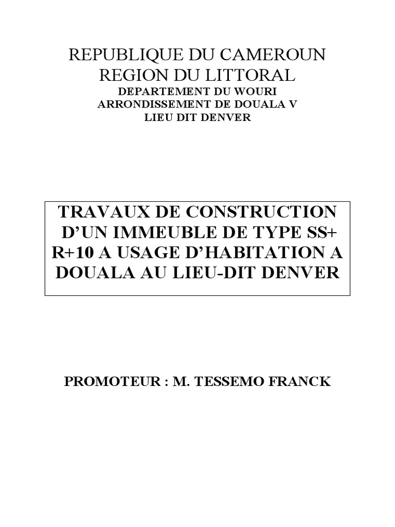 Page De Garde Diapo Cahier Des Charges Cahier de Charges Batiment Rev01 | PDF | Plomberie | Génie géotechnique