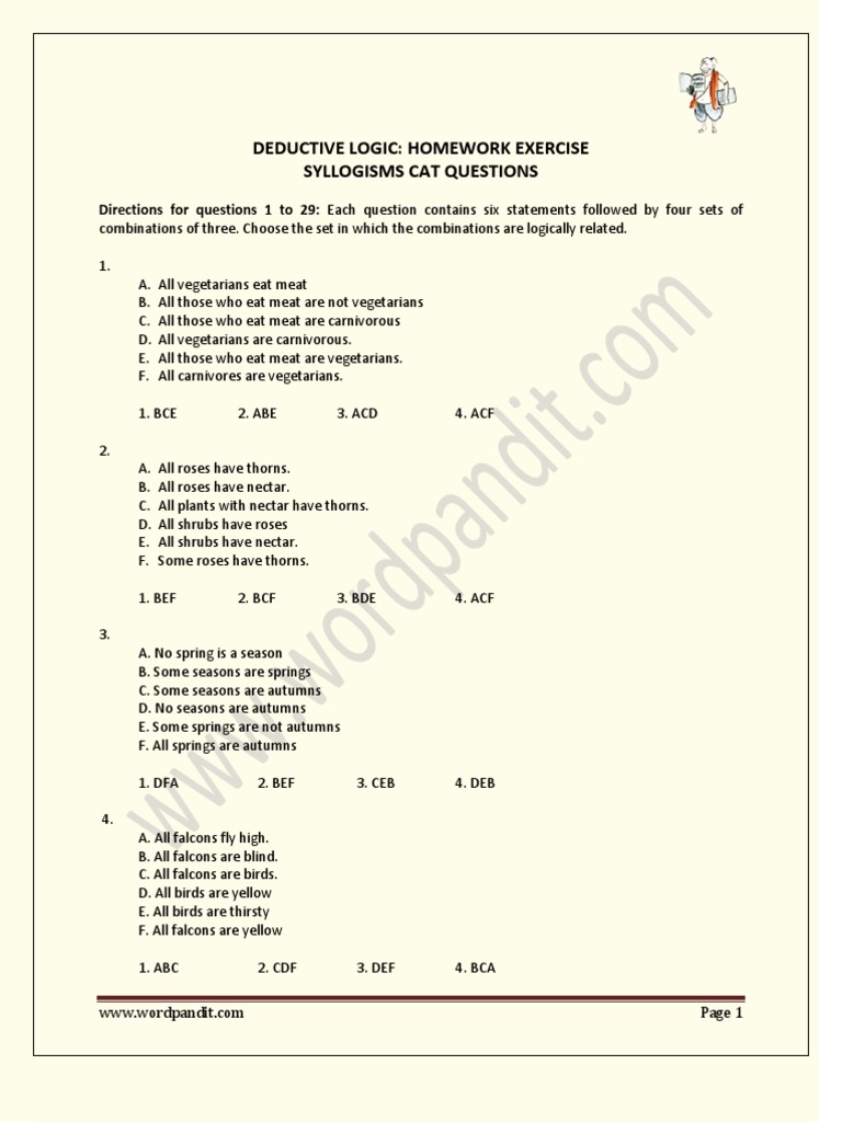 Deductive reasoning tasks picture