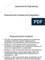 Requirements Analysis, Modeling & Negotiation