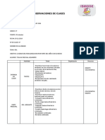 Observaciones de Clases Nº8