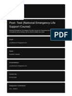Post - Test (National Emergency Life Support Course)