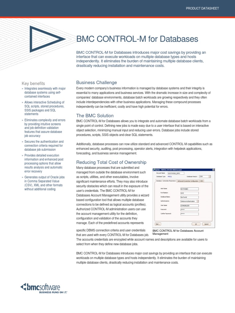 Control-M For Databases | PDF