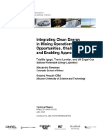 Integrating Clean Energy in Mining Operations: Opportunities, Challenges, and Enabling Approaches