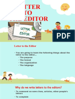 Letterto The Editor