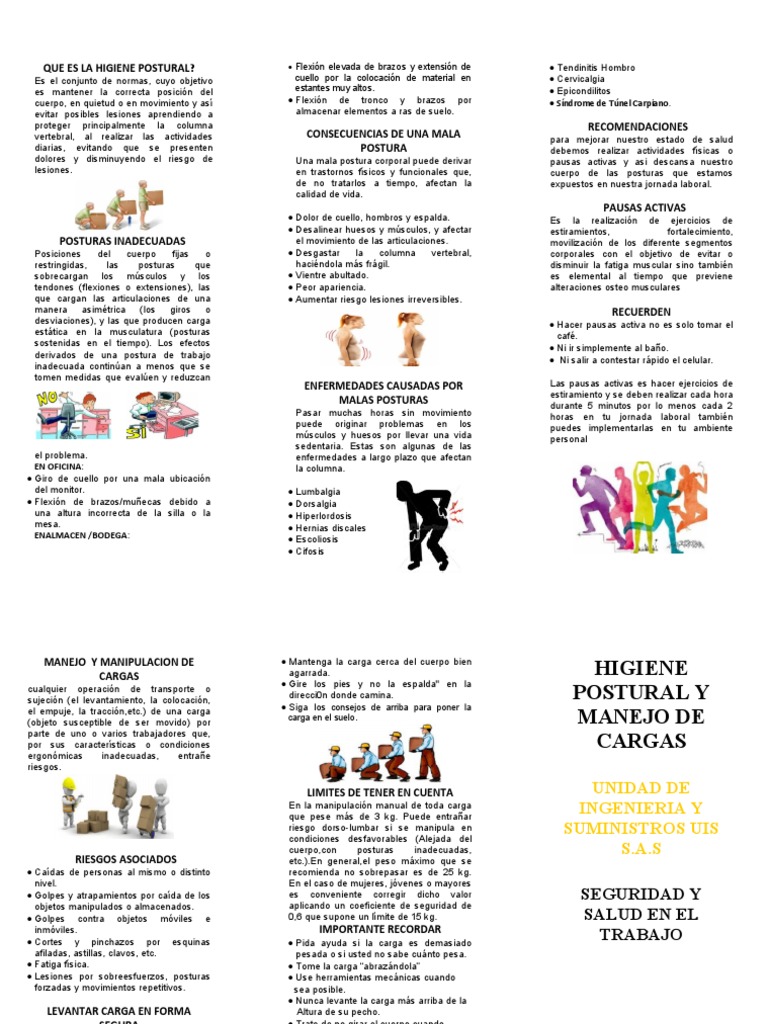 Higiene Postural y Prevención de Lesiones | PDF | Dolor lumbar ...