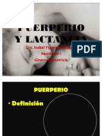 PUERPERIO  Y LACTANCIA