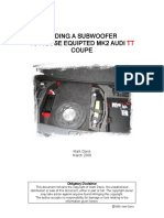 Audi TT 2007 Sub - Install - Ra