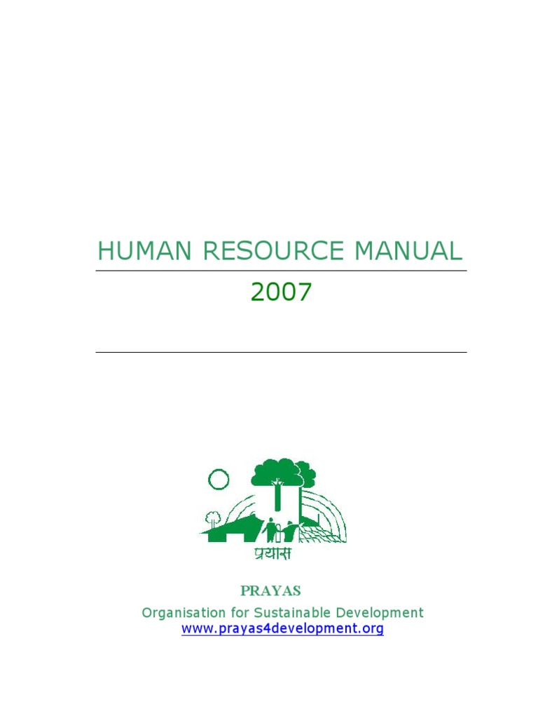 Human Resource Manual Prayas