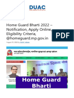 Home Guard Bharti 2022 - Notification, Apply Online, Eligibility Criteria, @homeguard - Mp.gov - in