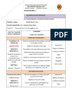 Planificación semanal escuela San Jerónimo