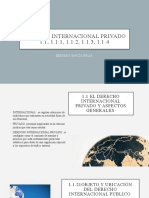 Derecho Internacional Privado 1.1, 1.1.1, 1.1.2, 1.1.3, 1.1.4