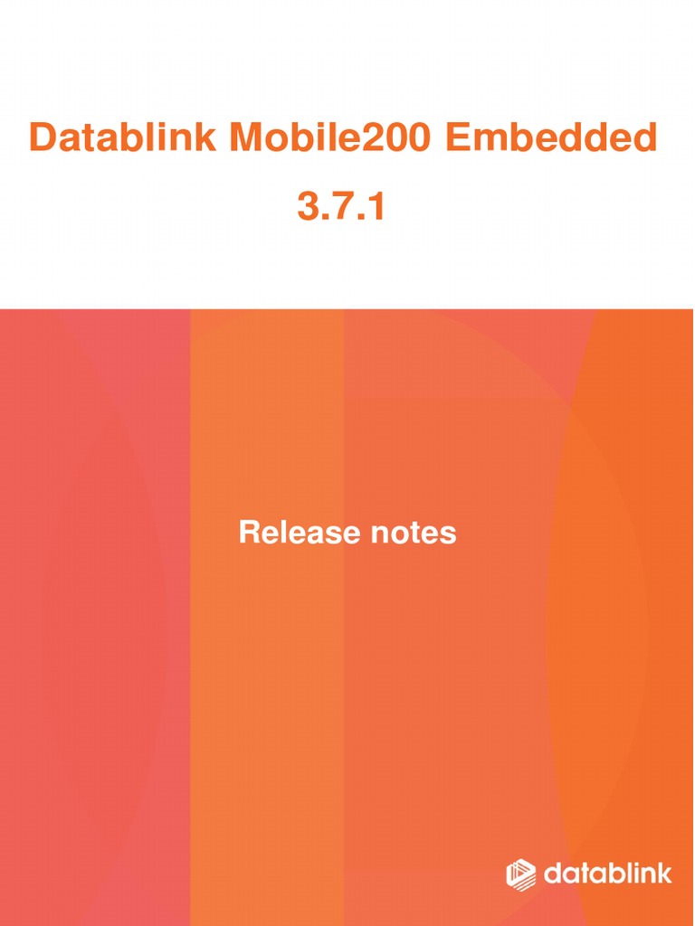 Datablink Mobile200 SDK Release Notes | PDF | Software Development Kit ...