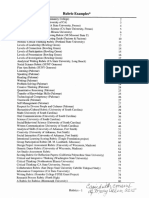 Some Example of Rubrics