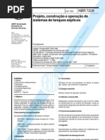 ABNT NBR 7229 - 1993 - Projeto, Construção E Execução De Sistemas De Tanques Sépticos