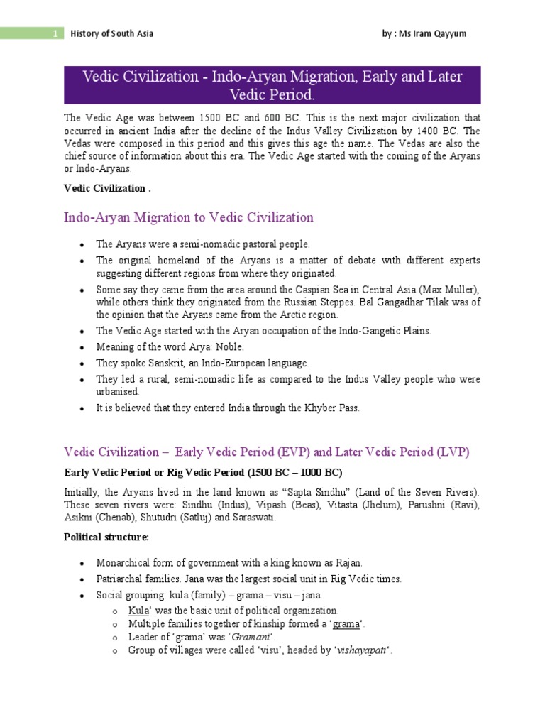 Vedic Civilization: History & Structure | PDF | Vedas | Indian Poetics