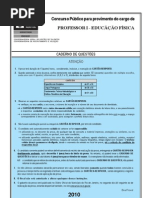 Prova Educação Física SME Rj 2010